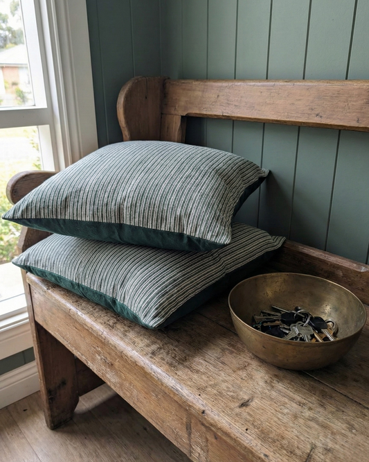 Mallee Stripes on Silk Cotton - Cushion Cover