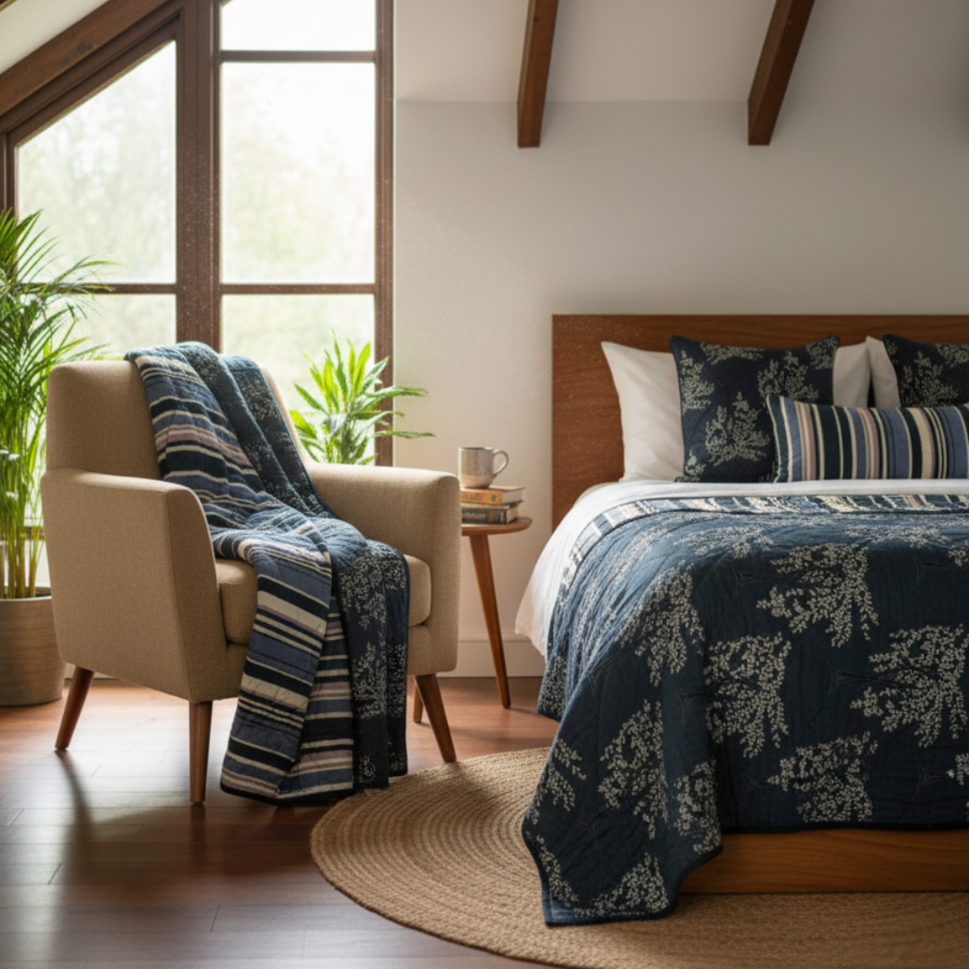 Ode Tree - Handquilted Throw & Quilt