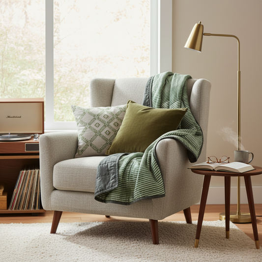 Mallee Stripes on Silk Cotton - Throw