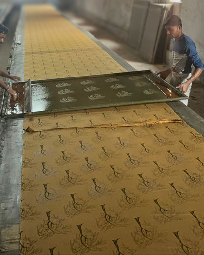 Hand Screen printing behind the scenes