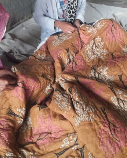 Behind the scenes glimpse into the slow craft of kantha-quilting
