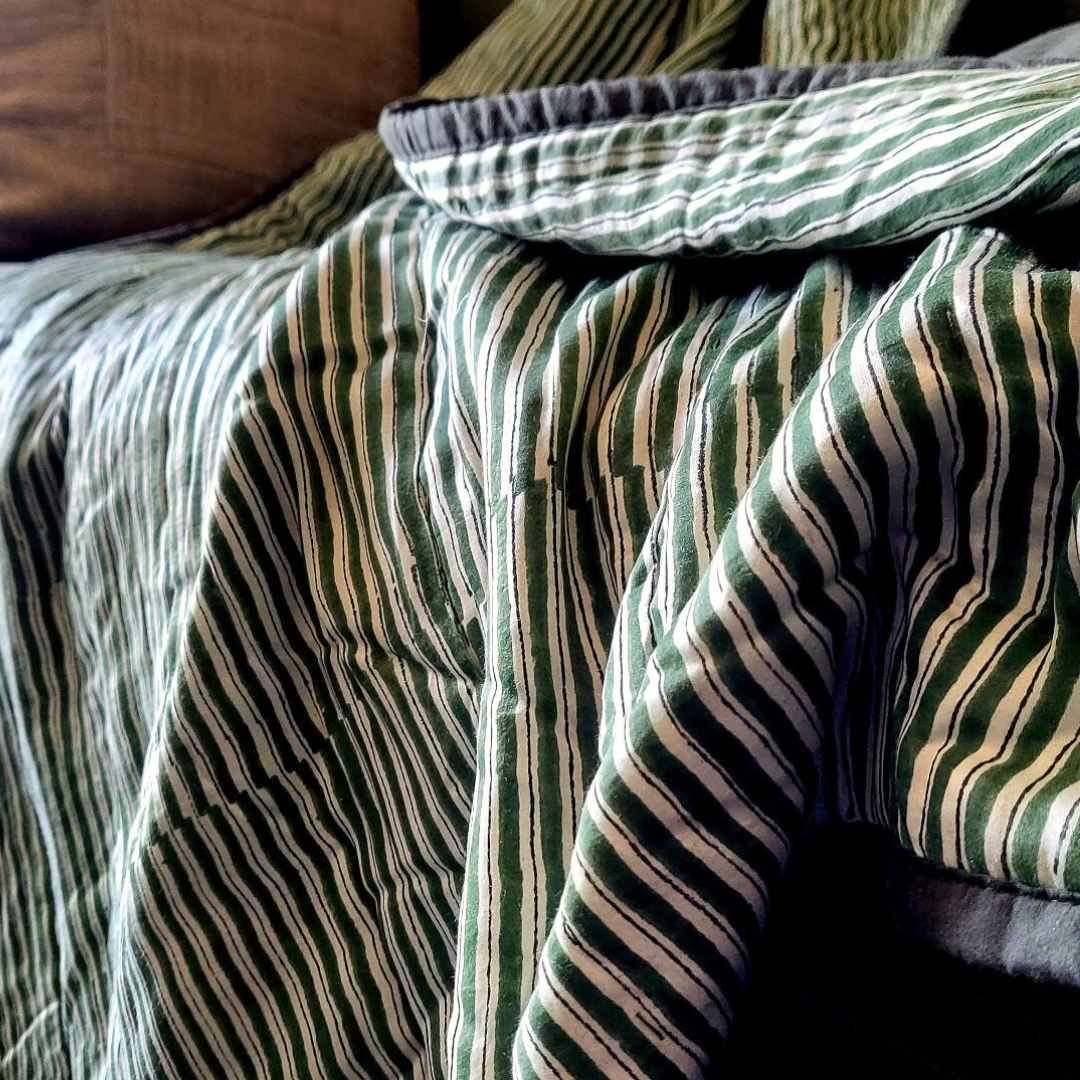 Mallee Stripes on Silk Cotton - Throw