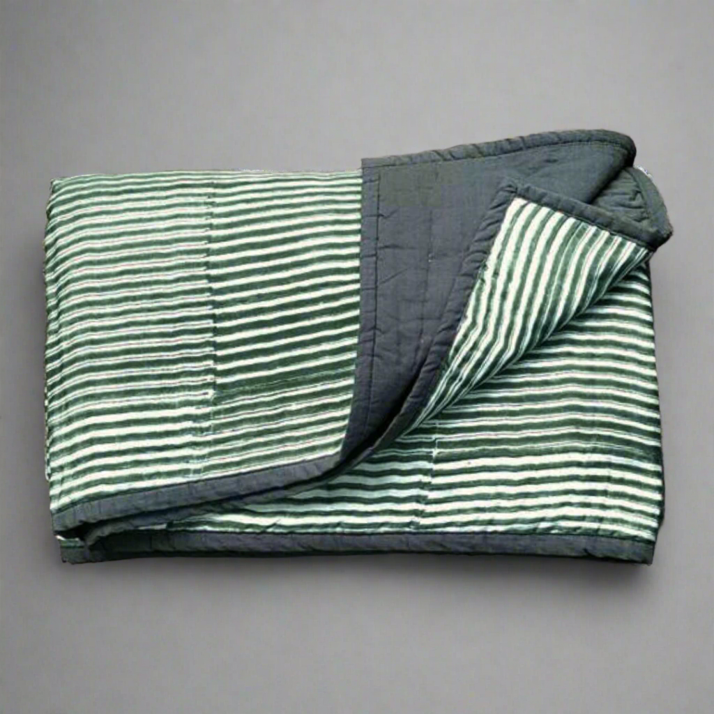 Mallee Stripes on Silk Cotton - Throw