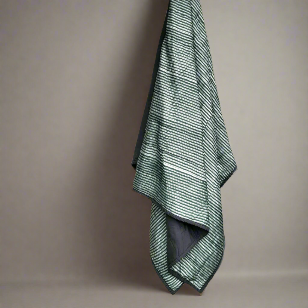 Mallee Stripes on Silk Cotton - Throw