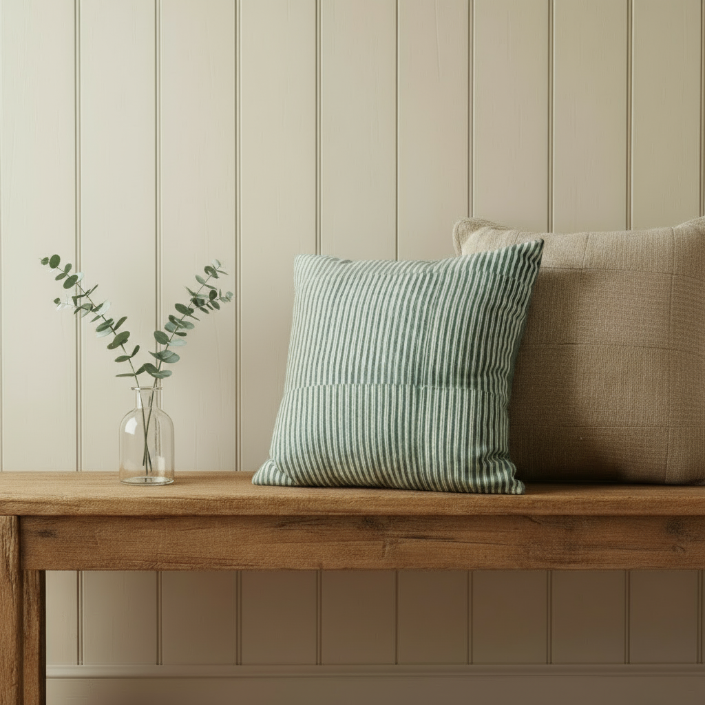 Mallee Stripes on Silk Cotton - Cushion Cover