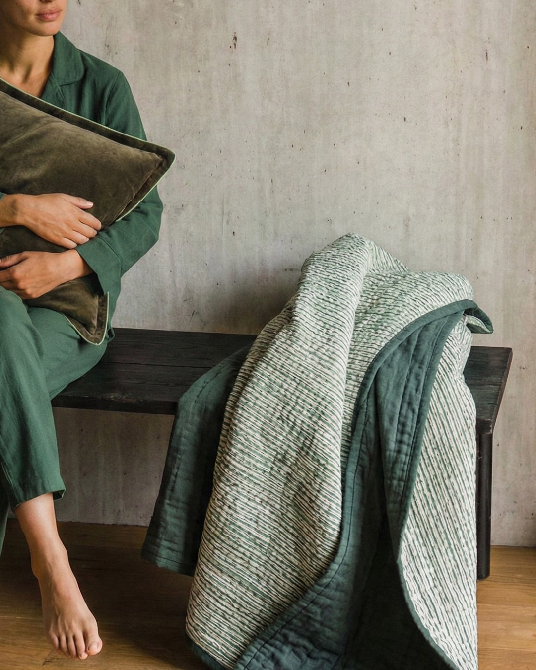 Mallee Stripes on Silk Cotton - Throw