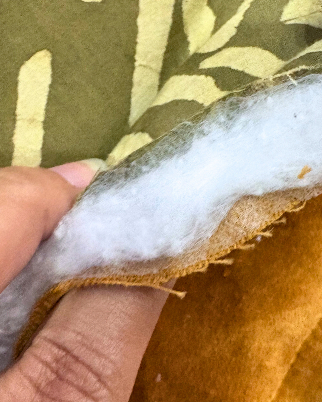 Cotton Velvet Reverse Dabu Print - Ochre Creek