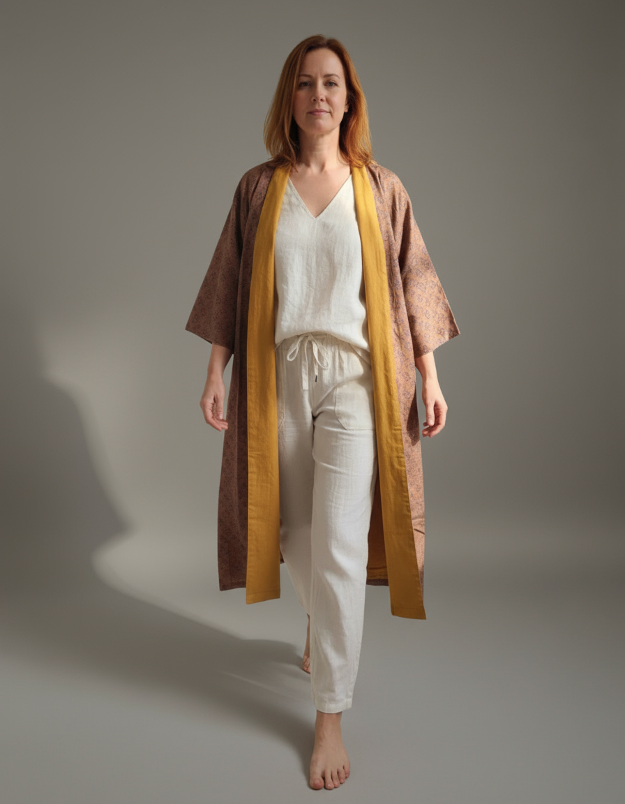 Samsara Kimono - Burnt Ochre