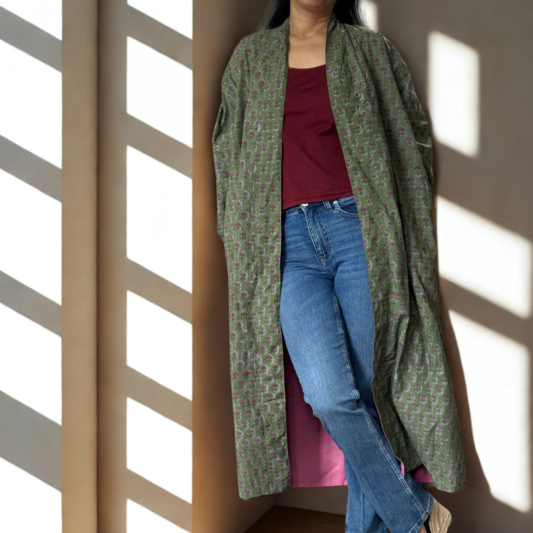 Samsara Kimono - Moss & Petals