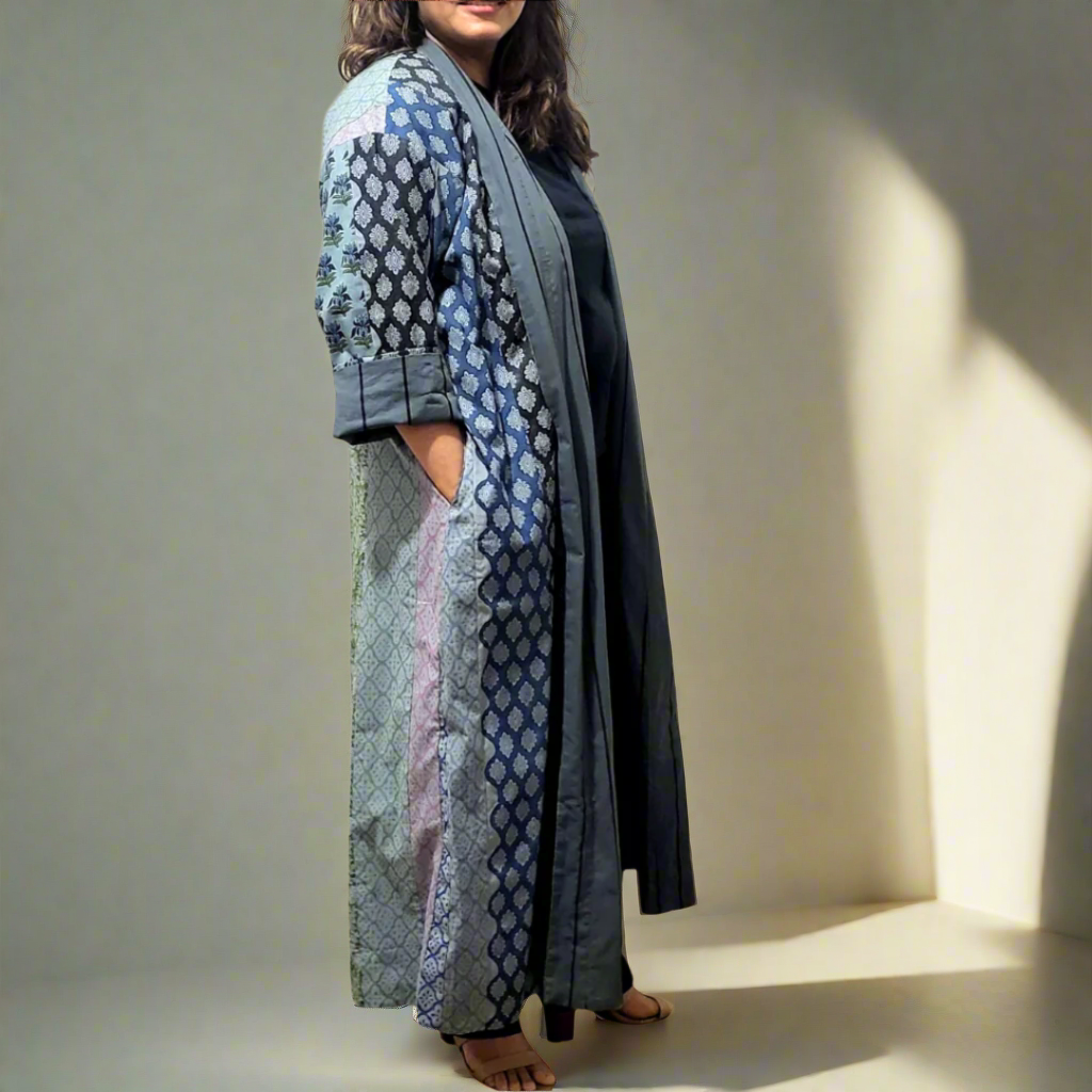Samsara Kimono - Slate Mosaic