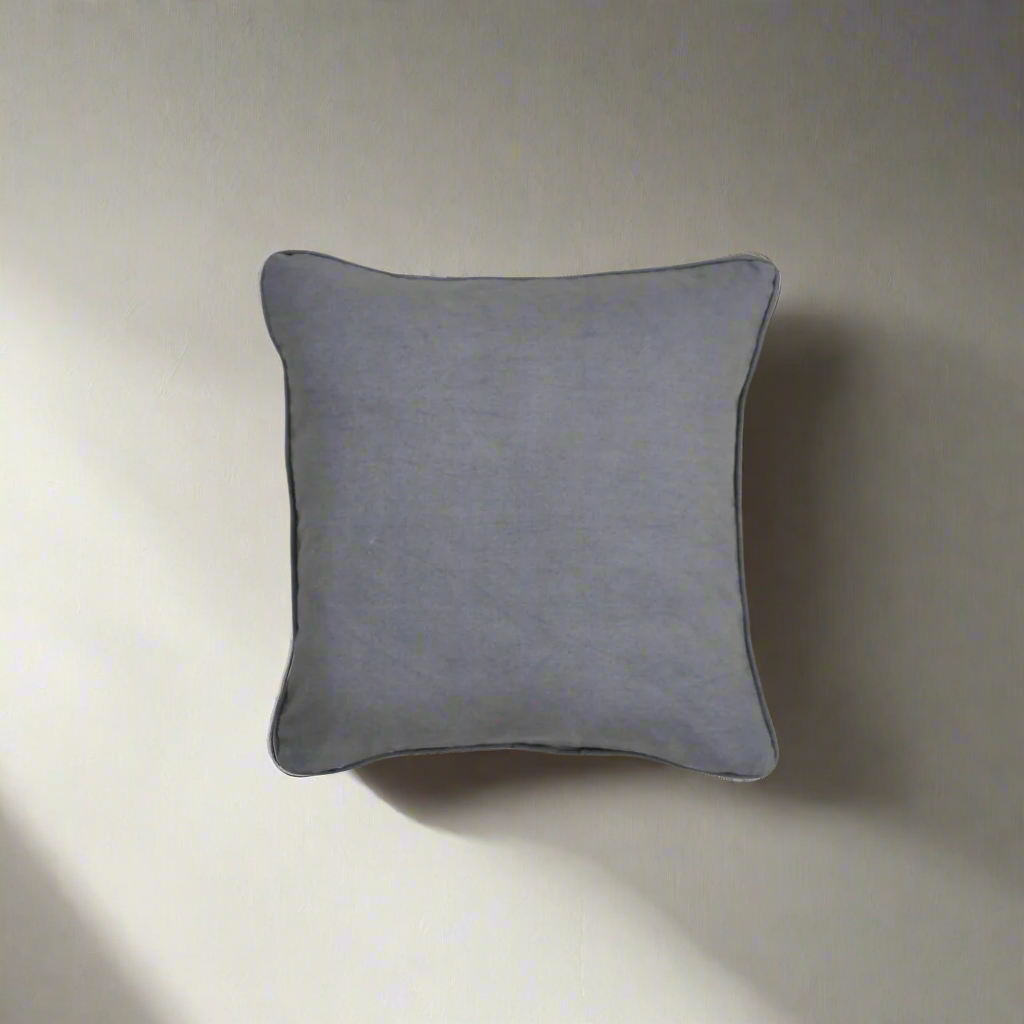 Organic Cotton Cushion Covers - Slate Bangalow Palms