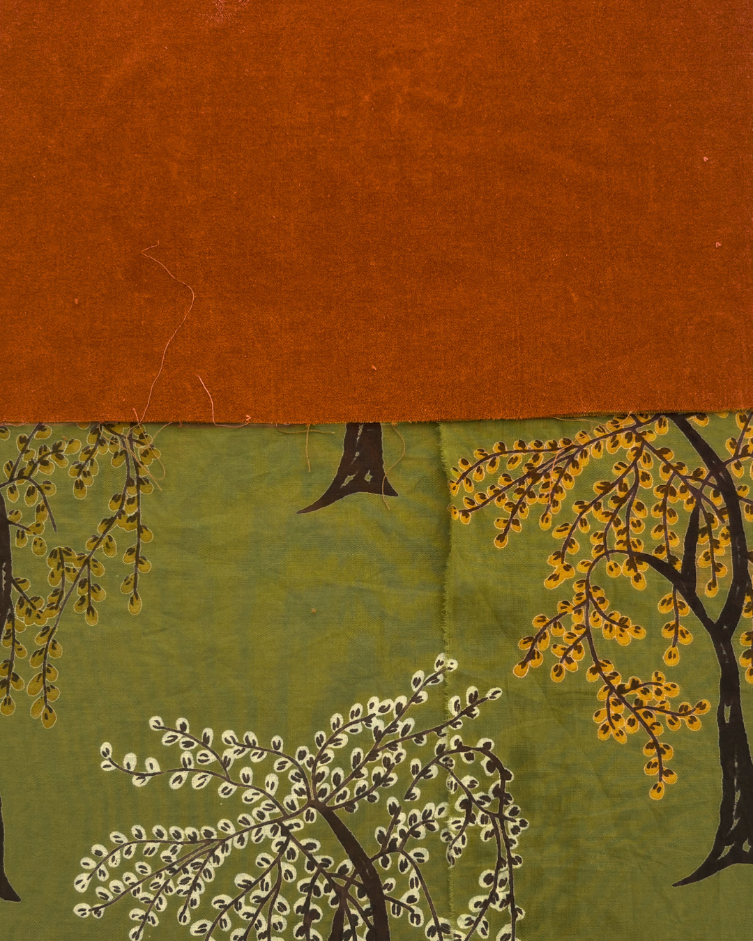 Terracotta Ode LUXE QUEEN - Cotton Velvet Reverse Print