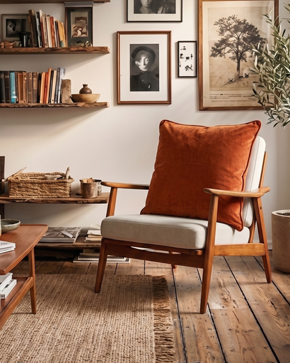 Velvet Euro Cushion Cover | Cord Piped Edge