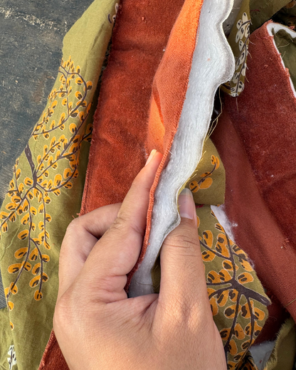 Terracotta Ode King | Cotton Velvet Reversible Quilt
