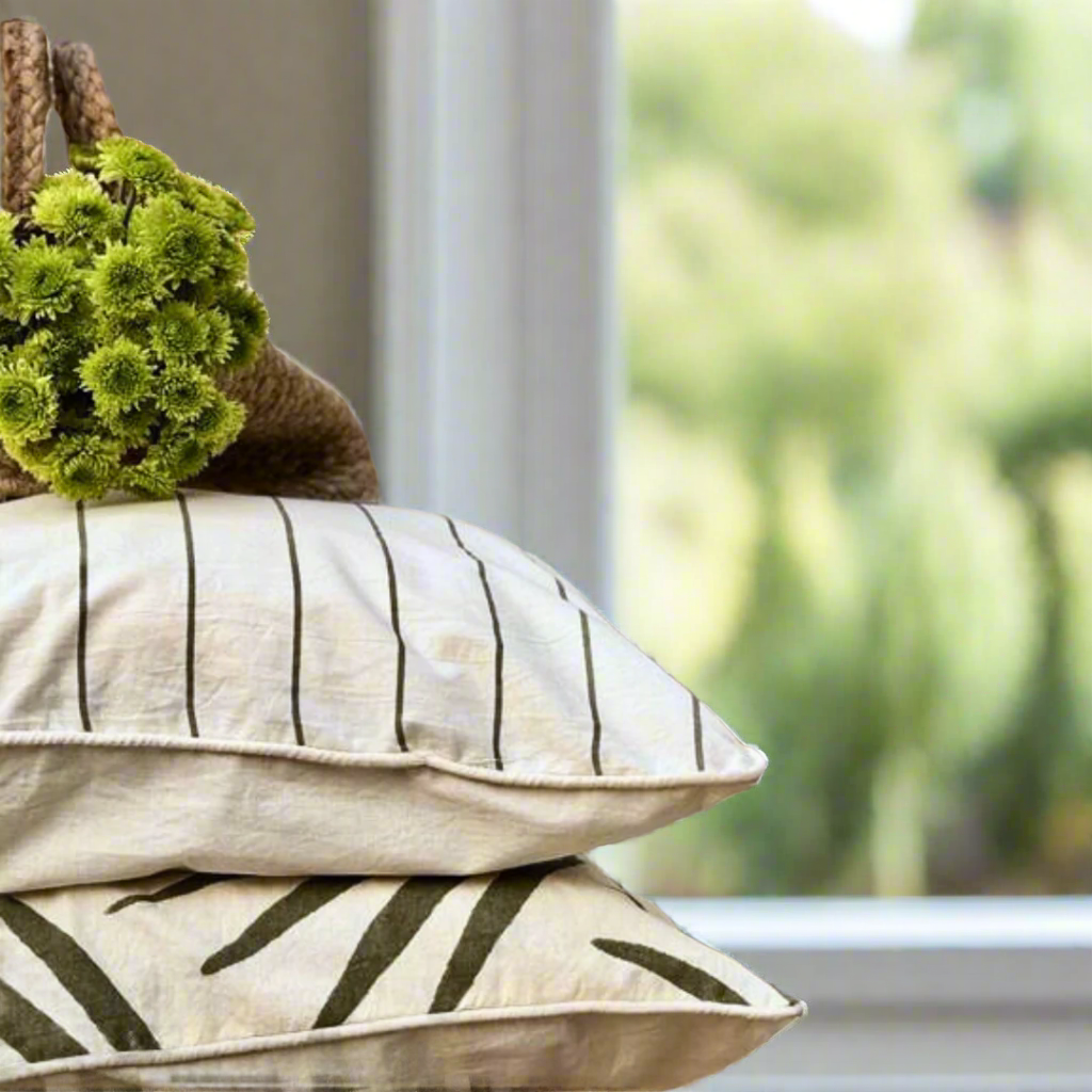 Organic Cotton Cushion Covers - Eucalyptus Bangalow Palms