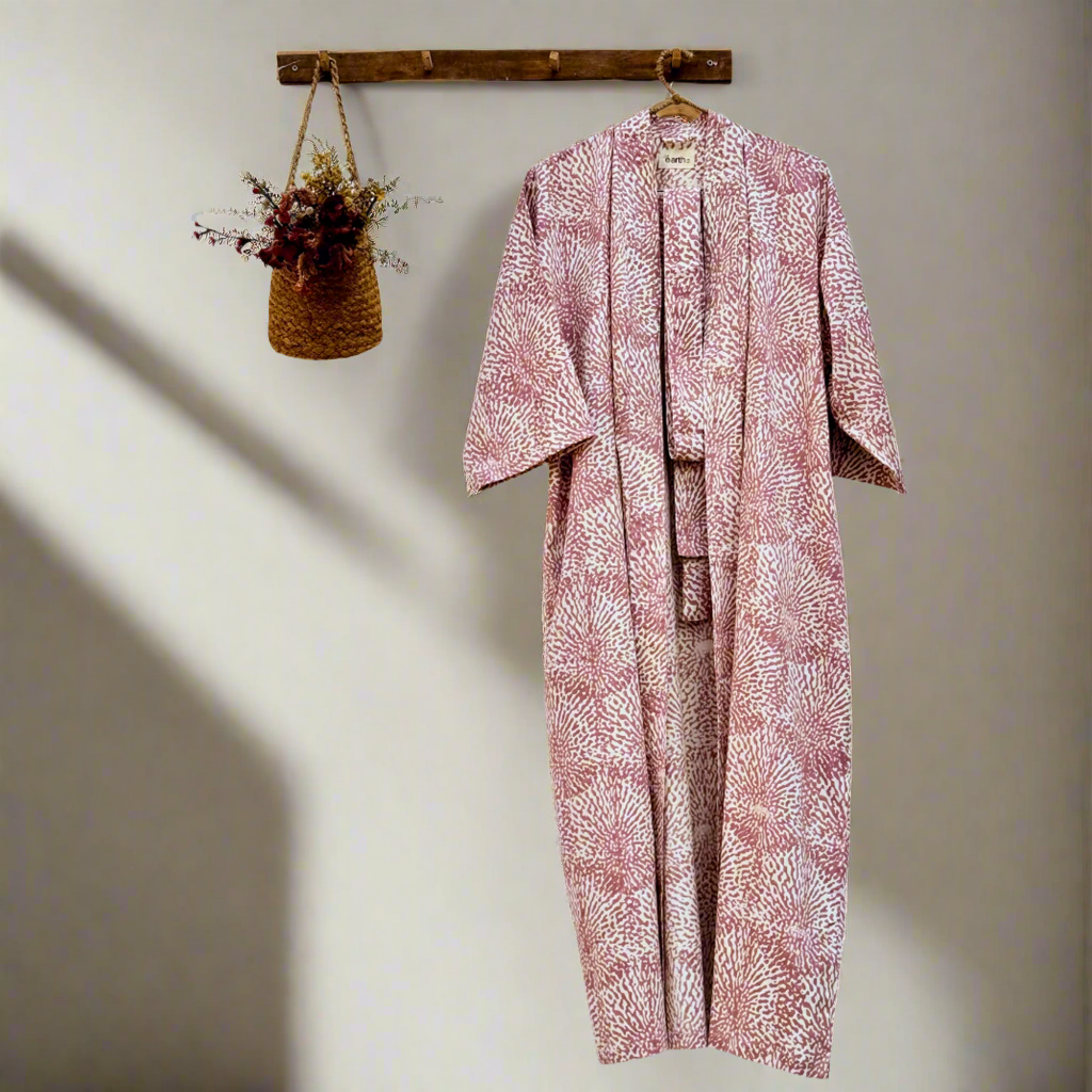 Organic Cotton Kimono - Billy Desert Rose