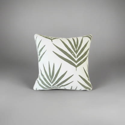 Small Organic Cotton Cushion Covers - Eucalyptus Bangalow Palms