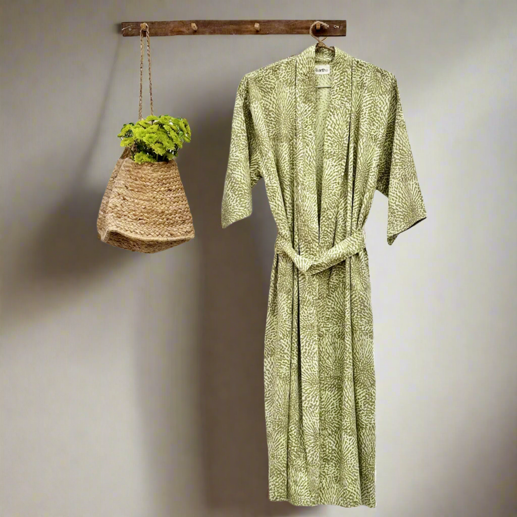 Organic Cotton Kimono - Billy Eucalyptus