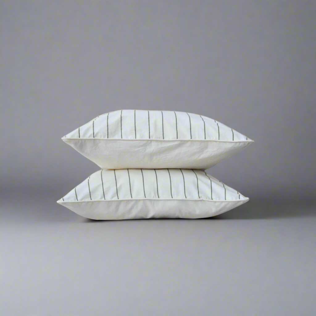 Stripes Eucalyptus Cushion Covers - Pack of 2 - B2B