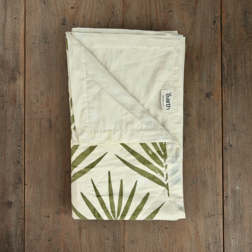 Organic Cotton Throw Blanket - Eucalyptus