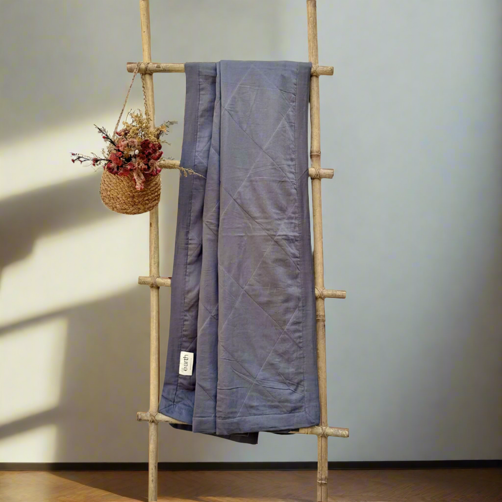 Organic Cotton Throw Blanket - Slate