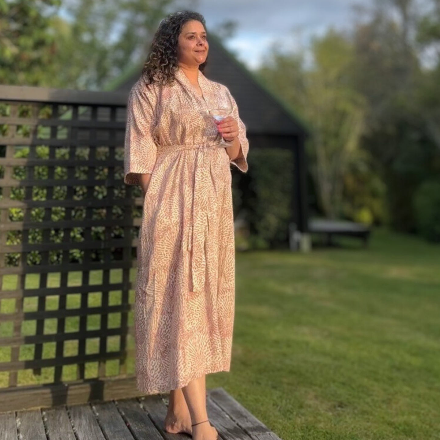 Organic Cotton Kimono - Billy Desert Rose