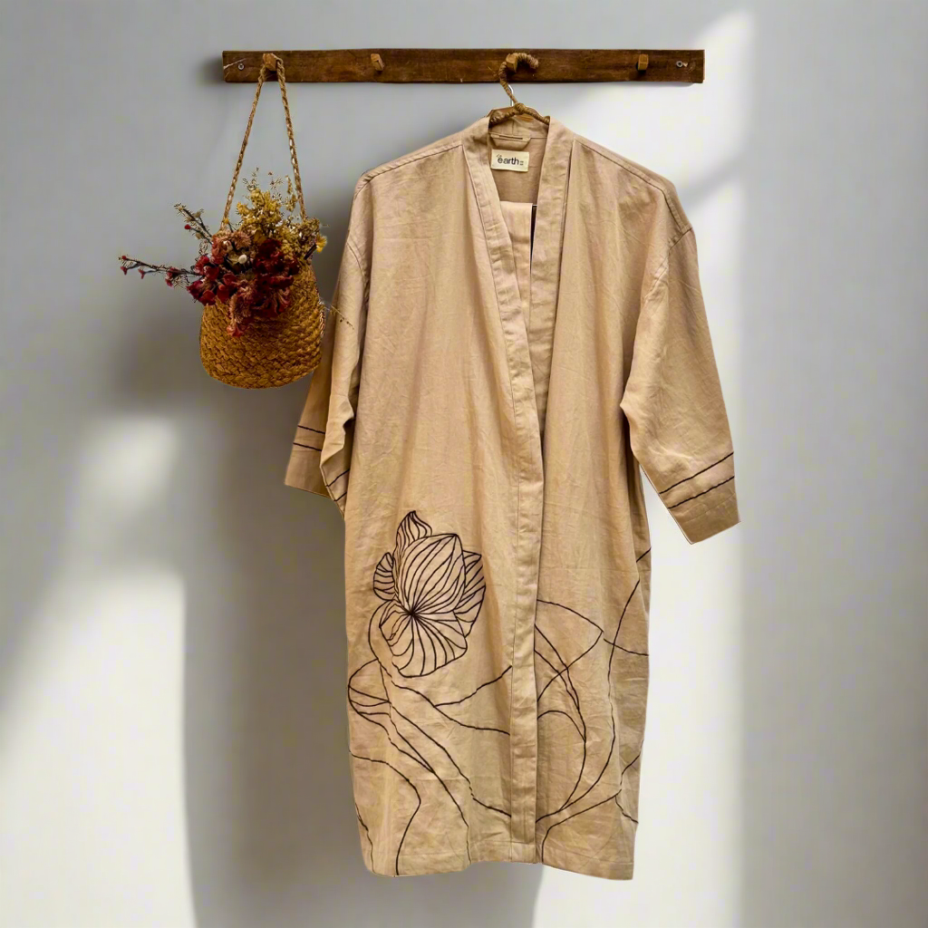 Organic Cotton Kimono - Wildflower Sand