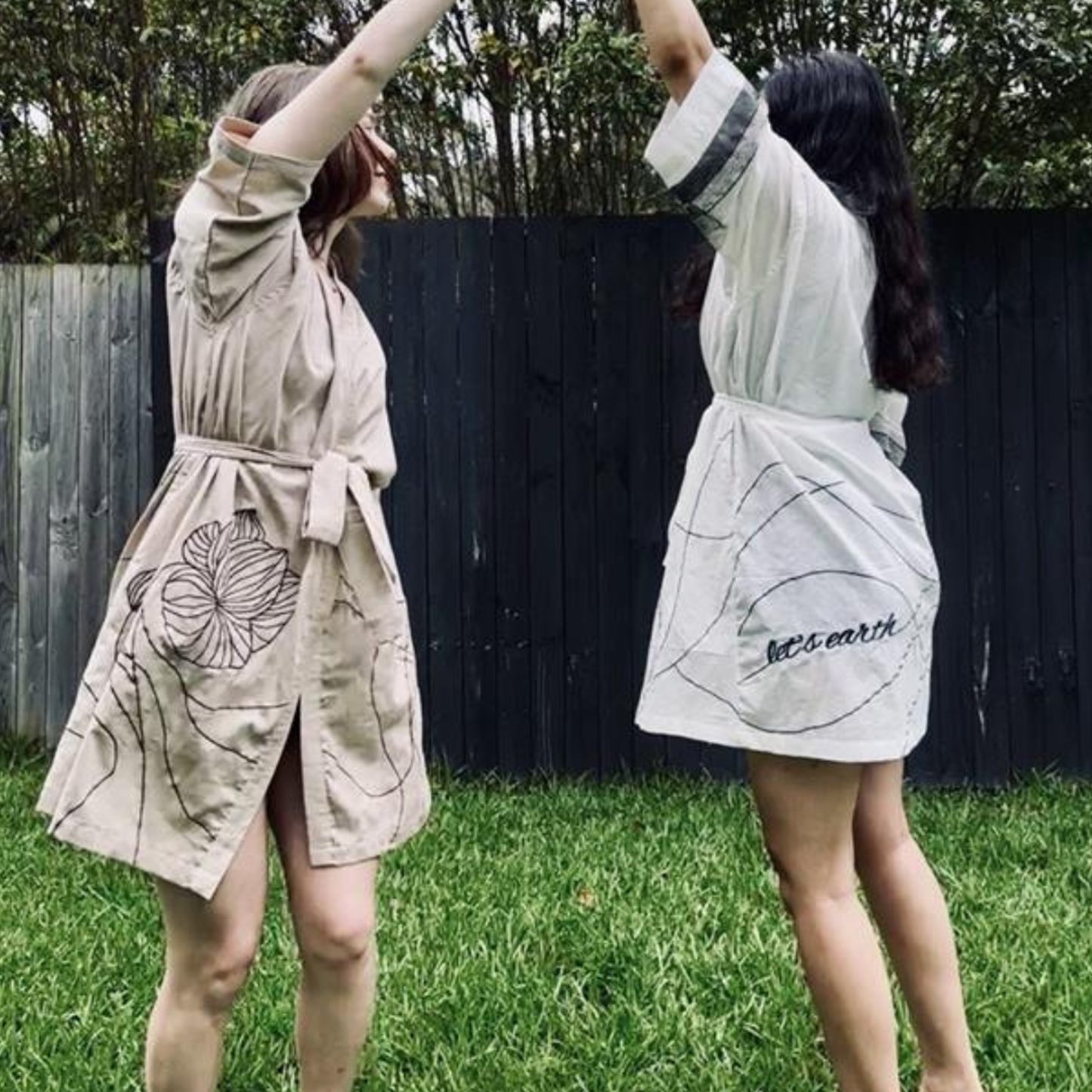 Organic Cotton Kimono - Wildflower White Opal