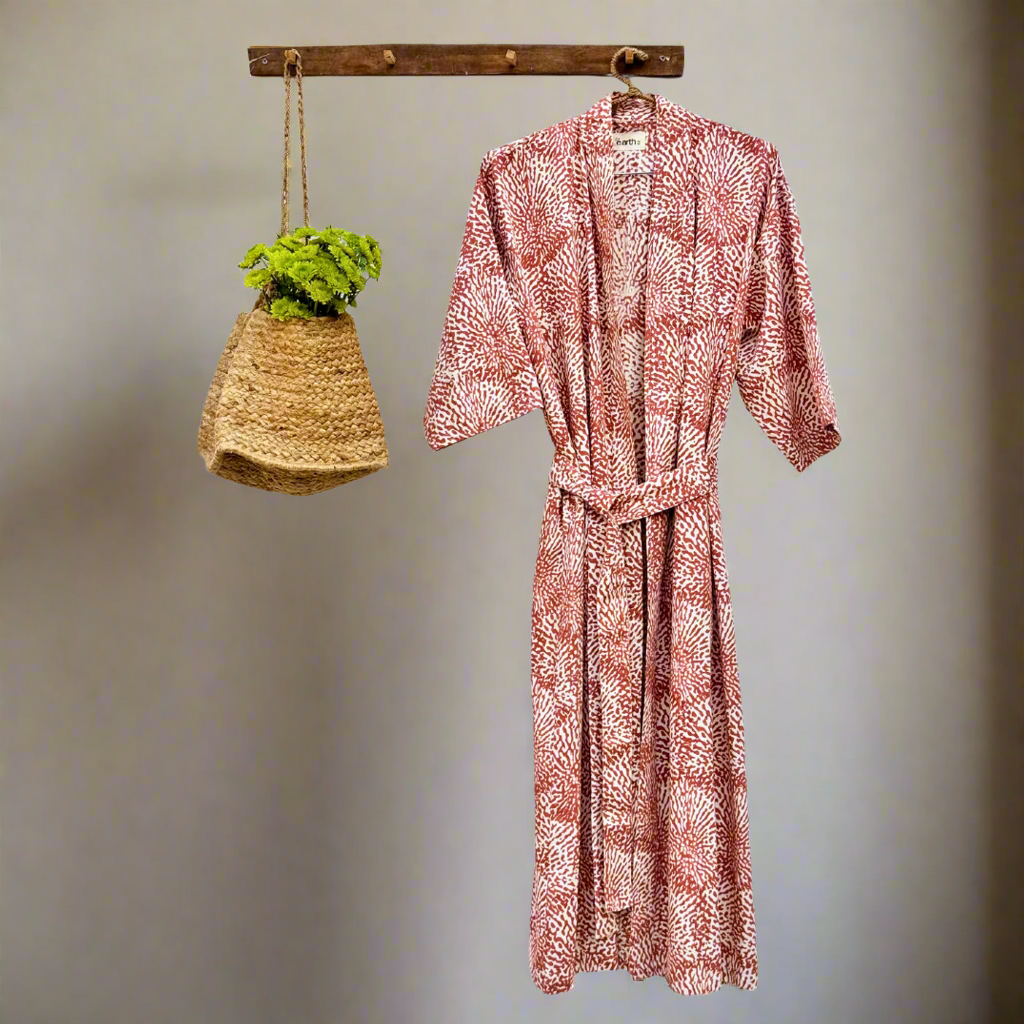 Organic Cotton Kimono - Billy Terracotta