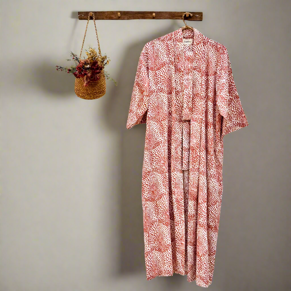 Organic Cotton Kimono - Billy Terracotta
