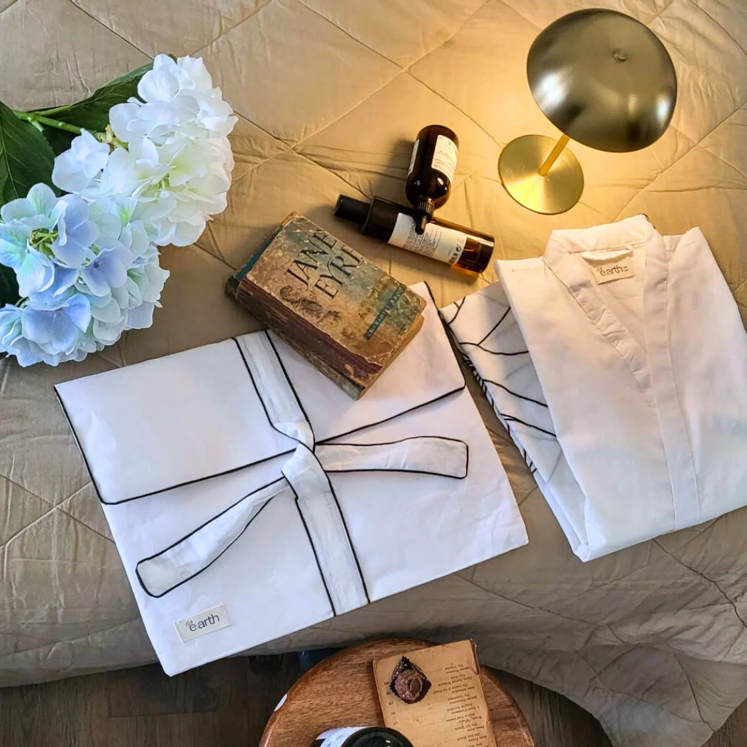 Organic Cotton Kimono - Wildflower White Opal