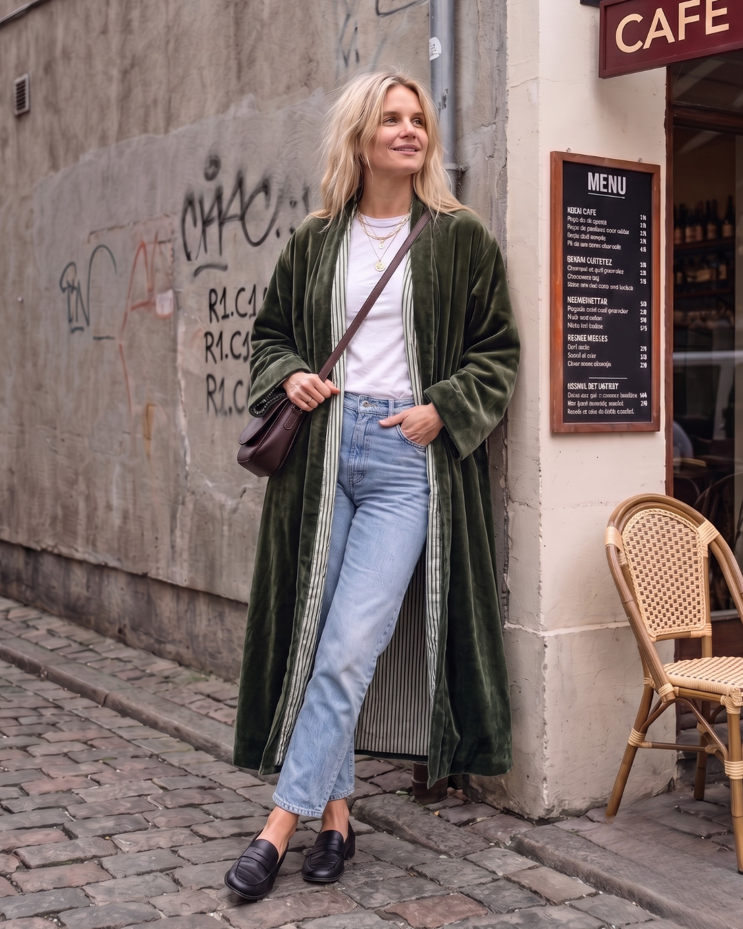 Eucalypt Mallee Inclusive | Velvet Kimono Coat Reverse Cotton