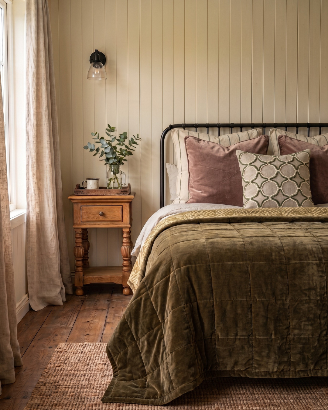 Moss Creek KING - Cotton Velvet Reverse Dabu Print